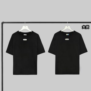 【YD공장】디올 파리스 라벨 코튼 반팔 티셔츠 블랙