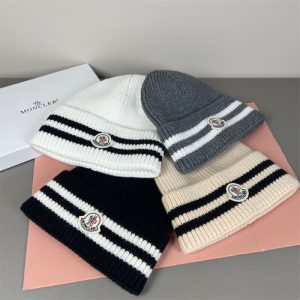 몽클레어 스트라이프 울 블렌드 비니