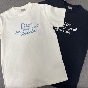 【터보】 디올 x 힐튼 넬 Real Friends 반팔 티셔츠（TJ공장）
