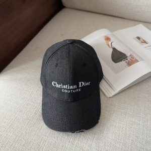 디올 Couture 꾸뛰르 로고 자수 데님 볼캡