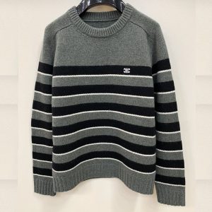셀린느 트리옹프 스트라이프 울 니트 스웨터