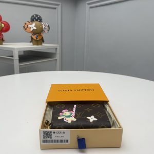 루이비통 Xmas 지피 코인 퍼스 캔디 레드 모노그램
