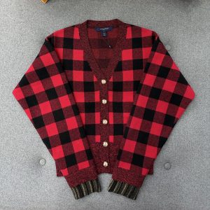 【TJ공장】루이비통 그래픽 체크 니트 가디건 (터보)