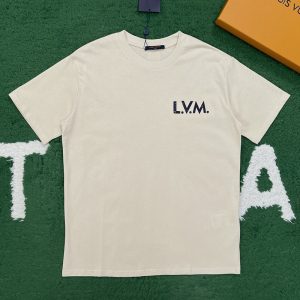 【잔디집】루이비통 LVM 시그니처 엠브로이더드 시그니처 티셔츠（레어）