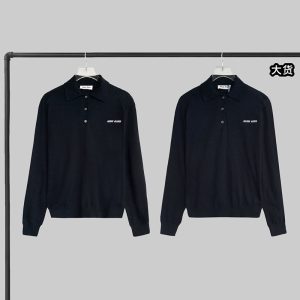 【YD공장】미우미우 울 니트 폴로 셔츠