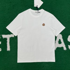 【잔디집】몽클레어 로고 패치 코튼 반팔 티셔츠（레어）