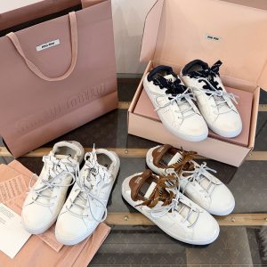 미우미우 데코 레더 스니커즈