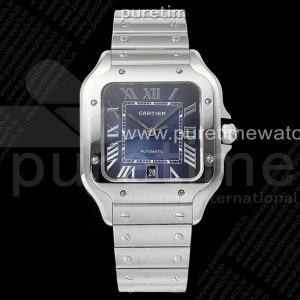 AF공장 까르띠에 산토스 라지 블루다이얼 브레이슬릿 Santos de Cartier 40mm SS AF 1_1 Best Edition Blue Dial on SS SmartLinks Bracelet MIYOTA 9015