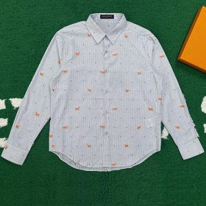 【잔디집】루이비통 스트라이프드 필 쿠페 셔츠（레어）
