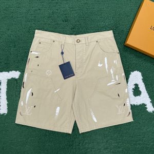 【잔디집】루이비통 엠벨리시드 데님 카펜터 숏 팬츠（레어）