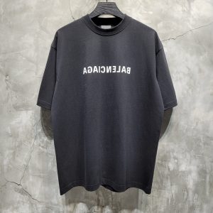【ONE공장】 발렌시아가 미러 로고 반팔 티셔츠