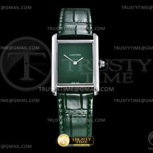 DR공장 까르띠에 탱크 머스트 라지 그린다이얼 악어스트랩 Cartier Tank Must SS_LE Green DRF Swiss Qtz