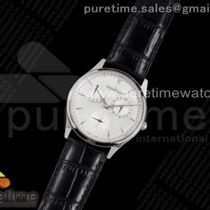 ZF공장 V3 마르쉐 실버다이얼 가죽스트랩 Master Ultra Thin Réserve de Marche SS ZF 1_1 Best Edition White Dial on Black Leather Strap A938 V3 _ 예거르쿨트르