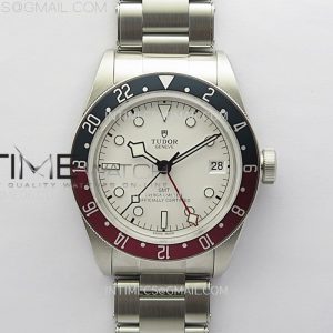 ZF공장 튜더 블랙베이 41 gmt 바젤월드 펩시 화이트다이얼 브레이슬릿 Black Bay M79830RB-0010 GMT Baselworld Pepsi Bezel ZF 1_1 Best Edition White Dial on SS Bracelet A2836