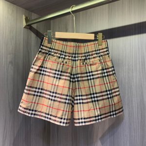 버버리 빈티지 체크 사이드 스트라이프 숏 팬츠
