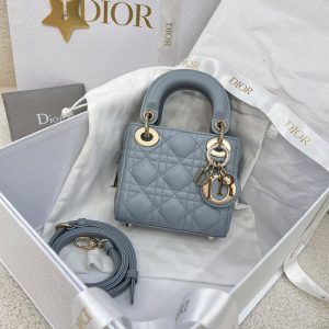 【DO】디올 레이디 미니 백 클라우드 블루 까나쥬