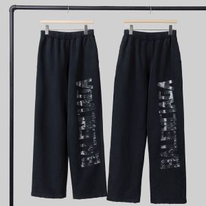 【YD공장】발렌시아가 트랜스페어런트 테이프 배기 팬츠