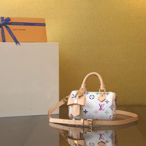 【황벽집】루이비통 x MT 나노 스피디 M13391 모노그램 멀티컬러 화이트