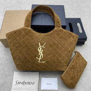 생로랑 퀼팅 스웨이드 ICARE 미디엄 백 858191