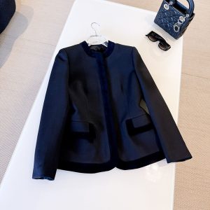 디올 26S 울 실크 피티드 자켓
