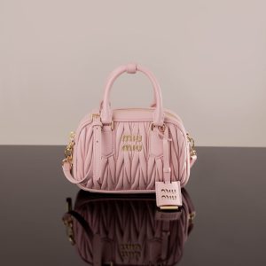 【PURPLE】미우미우 아르카디 마테라쎄 나파 가죽 토트 백 5BB123