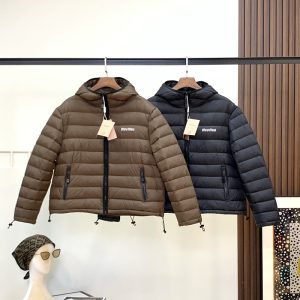미우미우 라이트 퐁제 다운 후드 자켓