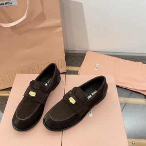 미우미우 벨벳 스웨이드 페니 로퍼