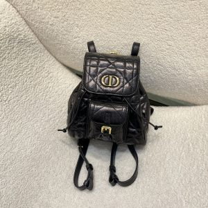 【DO】디올 카로 스몰 백팩 블랙 매크로까나쥬 크링클