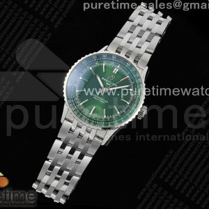 TF공장 브라이틀링 내비타이머 41미리 스틸 그린다이얼 브레이슬릿 Navitimer Automatic 41mm SS TF 1_1 Best Edition Green Dial on SS Bracelet A2824