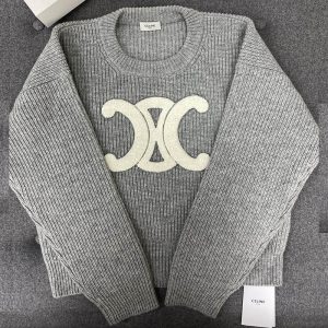 【TJ공장】셀린느 르브드 울 크루넥 스웨터 （터보）