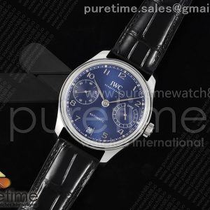 APS공장 IWC 포르투기저 오토메틱 스틸 블루다이얼 블랙가죽스트랩 Portugieser Automatic 42mm SS APSF 1_1 Best Edition Blue Dial on Black Leather Strap A52011