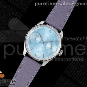APS공장 IWC 포르투기저 오토메틱 스틸 아이스블루다이얼 퍼플가죽스트랩 Portugieser Automatic 42mm SS APSF 1_1 Best Edition Ice Blue Dial on Purple Leather Strap A52011
