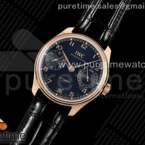 APS공장 IWC 포르투기저 오토메틱 로즈골드금통 블랙다이얼 블랙가죽스트랩 Portugieser Automatic 42mm RG APSF 1_1 Best Edition Black Dial on Black Leather Strap A52010