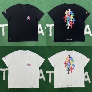【잔디집】크롬하츠 멀티 컬러 세메터리 티셔츠（레어）