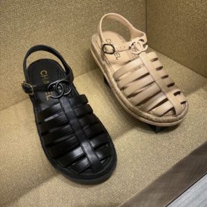 [TJ공장]24s 샤넬 크루즈 캐쥬얼 가죽 로마 슬링백 샌들
